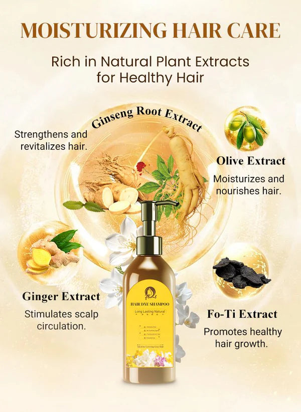 Japanese Long Lasting Natural Hair Dye Shampoo (Buy 1 Get 1 Free)