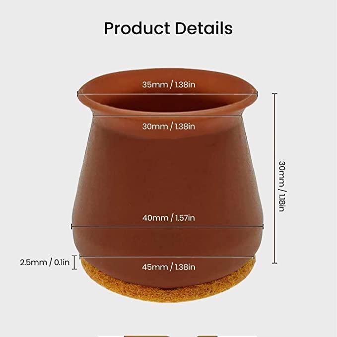 Chair Leg Caps for Furniture - Easy Movement & No More Floor Scratches.