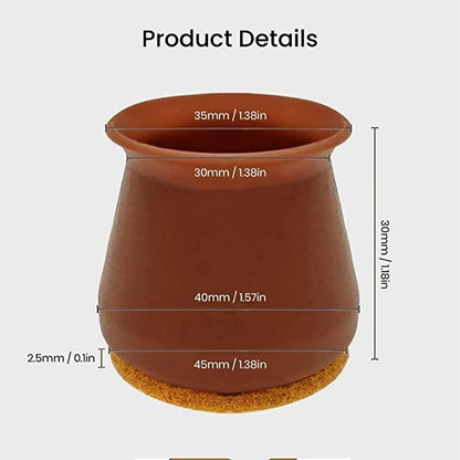 Chair Leg Caps for Furniture - Easy Movement & No More Floor Scratches.